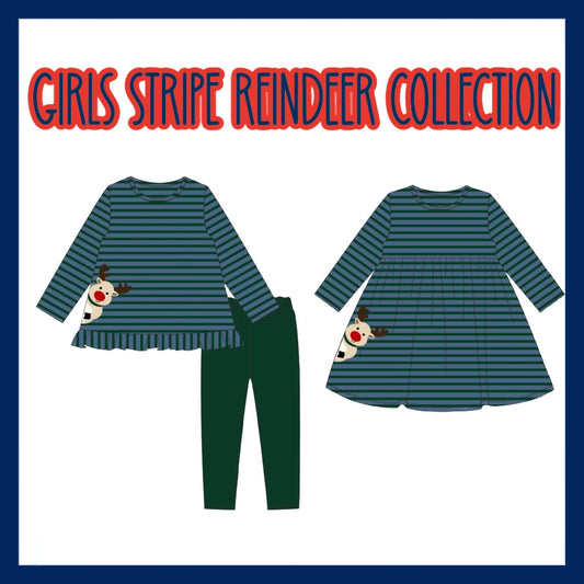 GIRLS STRIPE REINDEER COLLECTION-ETA OCT
