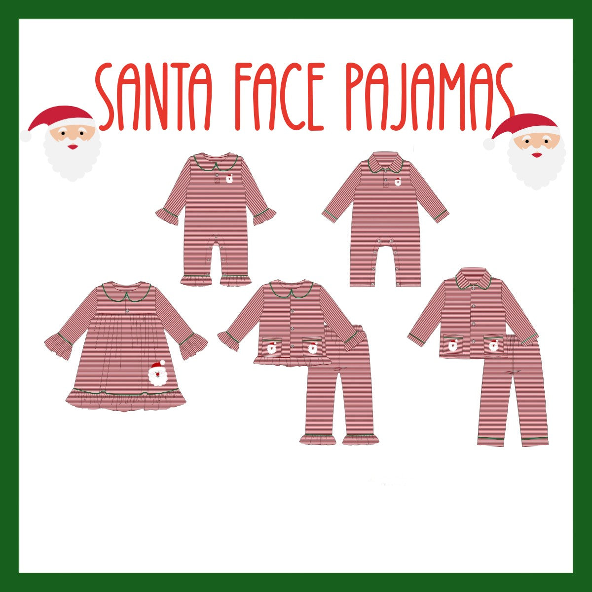 SANTA FACE PAJAMAS-ETA NOV