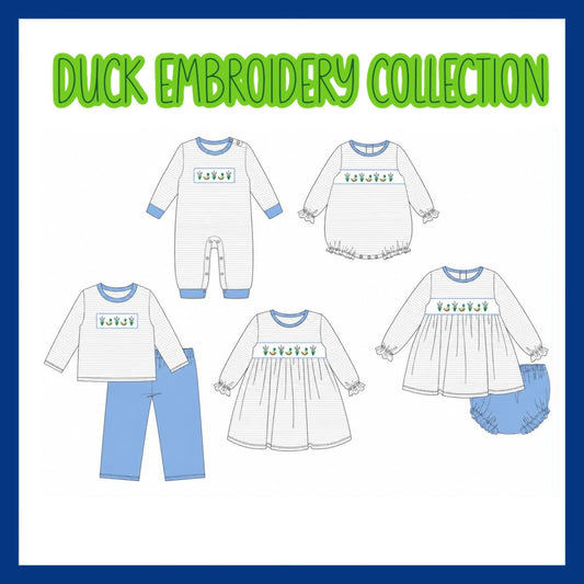 DUCK EMBROIDERY COLLECTION-ETA LATE DEC