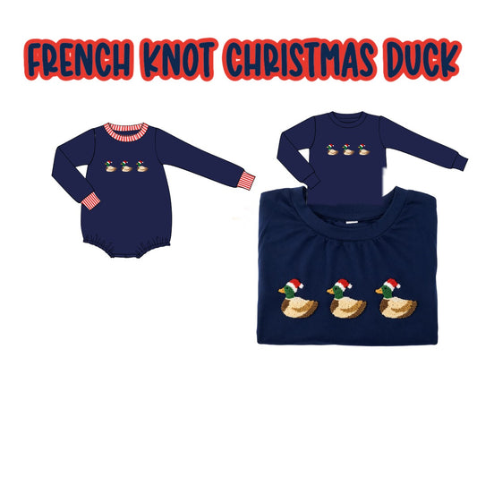 PO 108: CHRISTMAS DUCK FRENCH KNOT SHIRT