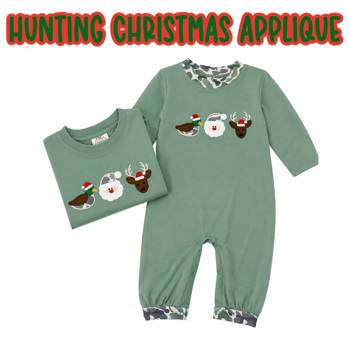 PO 108: HUNTING CAMO APPLIQUE ROMPER