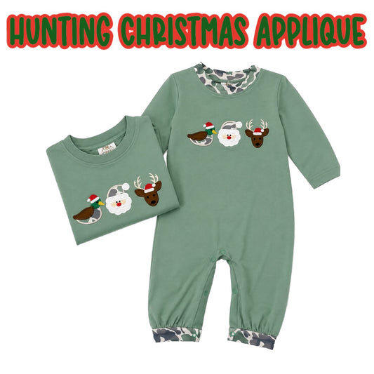 PO 108: HUNTING CAMO APPLIQUE ROMPER