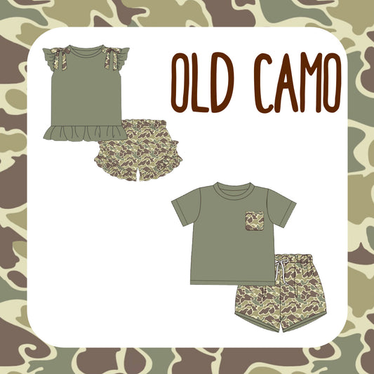 BOYS OLD CAMO SHORT SET (ETA TO SSS AUGUST)