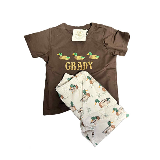 3T GRADY DUCK FRENCH KNOT SHORT SET