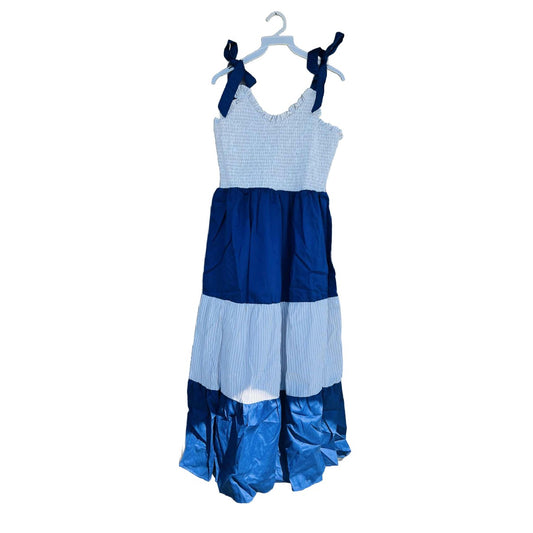 NAVY-TAN MOM MAXI DRESS
