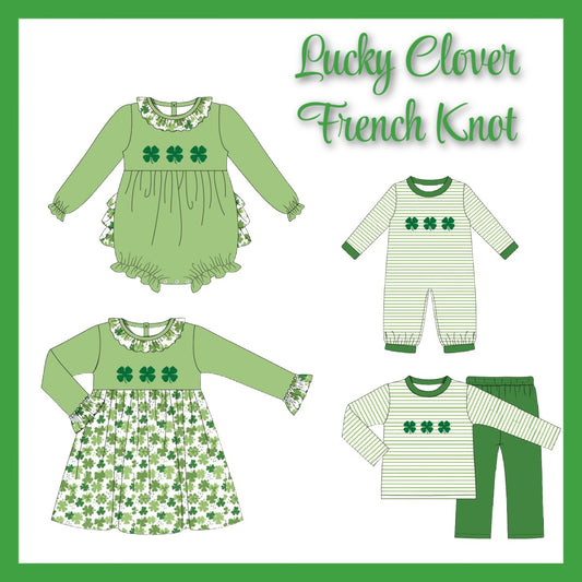 GREEN CLOVER FRENCH KNOT- ETA JAN