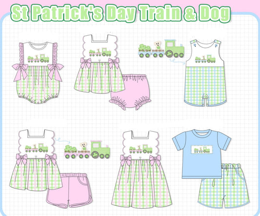 St. Patrick's day train puppy embroidery collection-ETA JAN