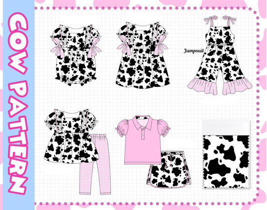 Black cow print gingham collection-ETA JAN