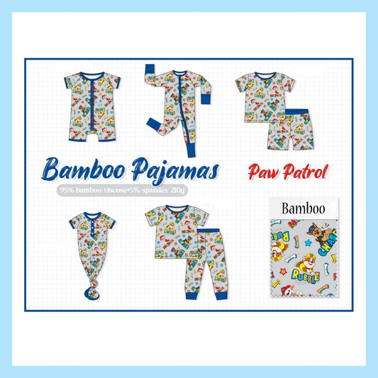 Blue character print bamboo pajamas collection-ETA JAN
