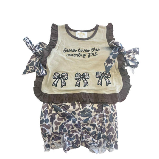 DIAPER SET JESUS LOVES COUNTRY