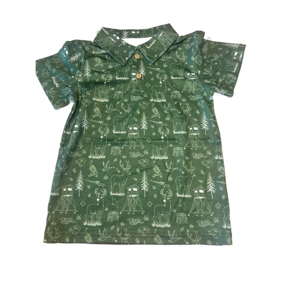 6T DEER PRINT POLO