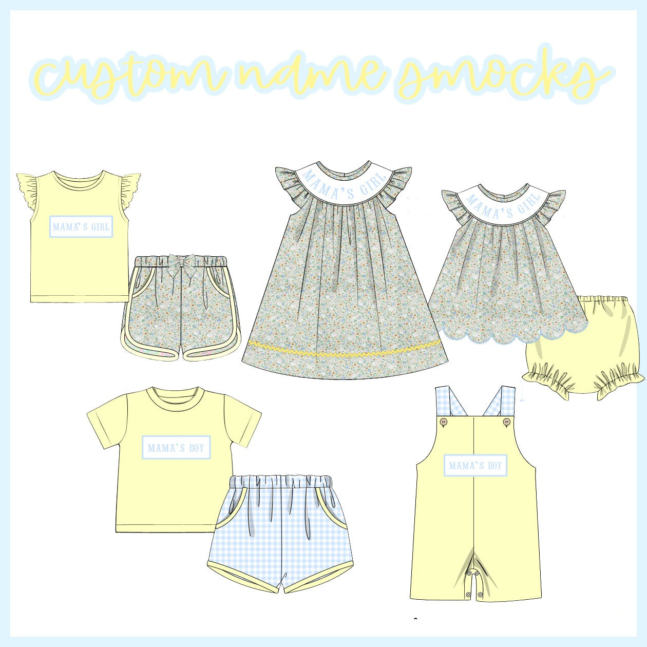 WS: YELLOW NAME SMOCKS