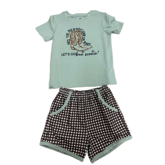 BOYS LETS GO BOOT SCOOTIN' SHORT SET
