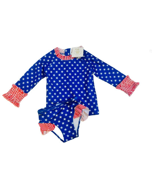 12M BLANK GIRLS AMERICAN 2-PIECE SWIM