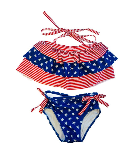 AMERICAN RUFFLE 2-PIECE SWIM