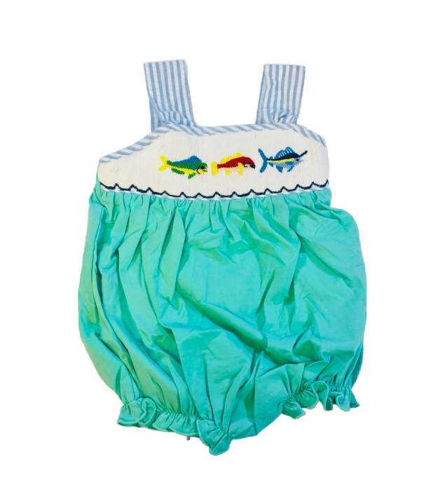 GIRLS OFFSHORE FISH SMOCKED BUBBLE