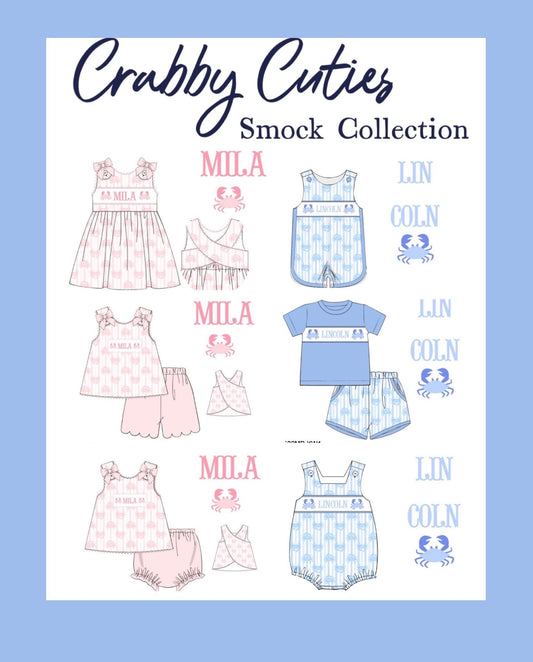 FF CRABBY CUTIES NAME SMOCK COLLECTION - ETA MAY