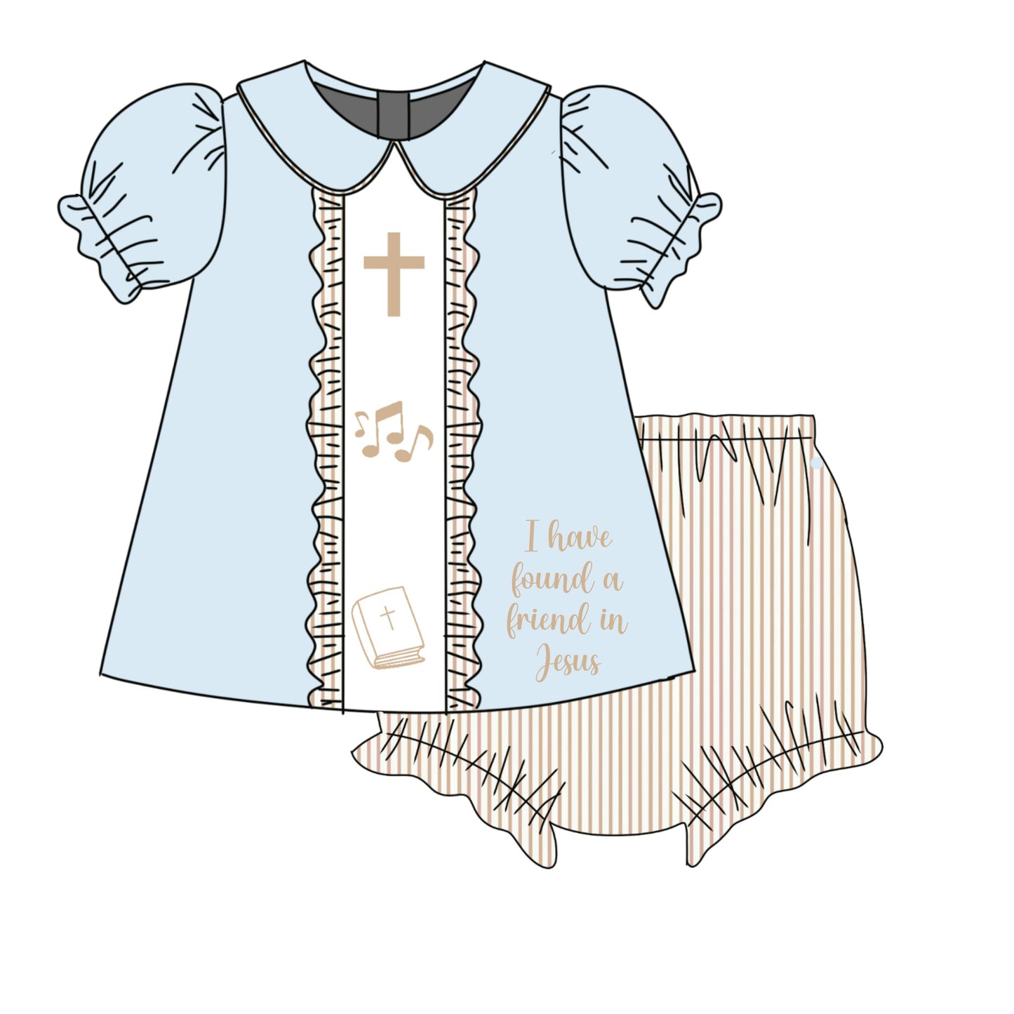 A FRIEND IN JESUS DIAPER SET (MAY ETA)