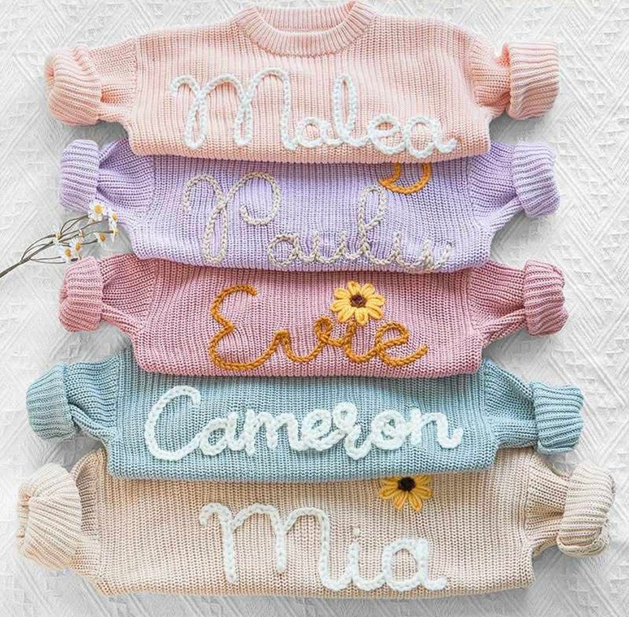 Embroidered Name Sweaters