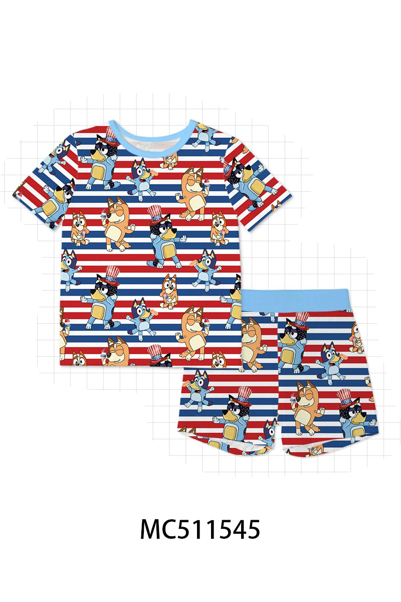 RED & BLUE BAMBOO PJS - ETA MAY