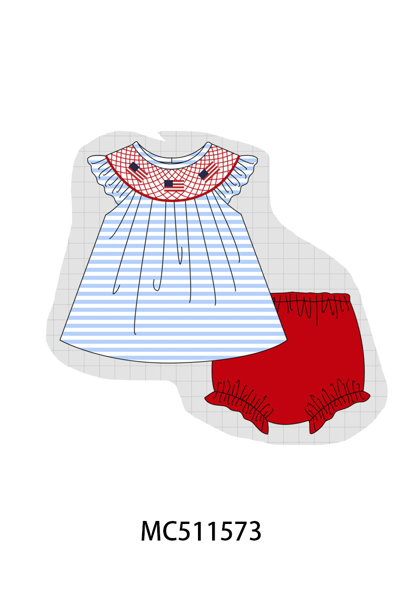 JULY 4TH FLAG MACHINE SMOCKS COLLECTION - ETA MAY