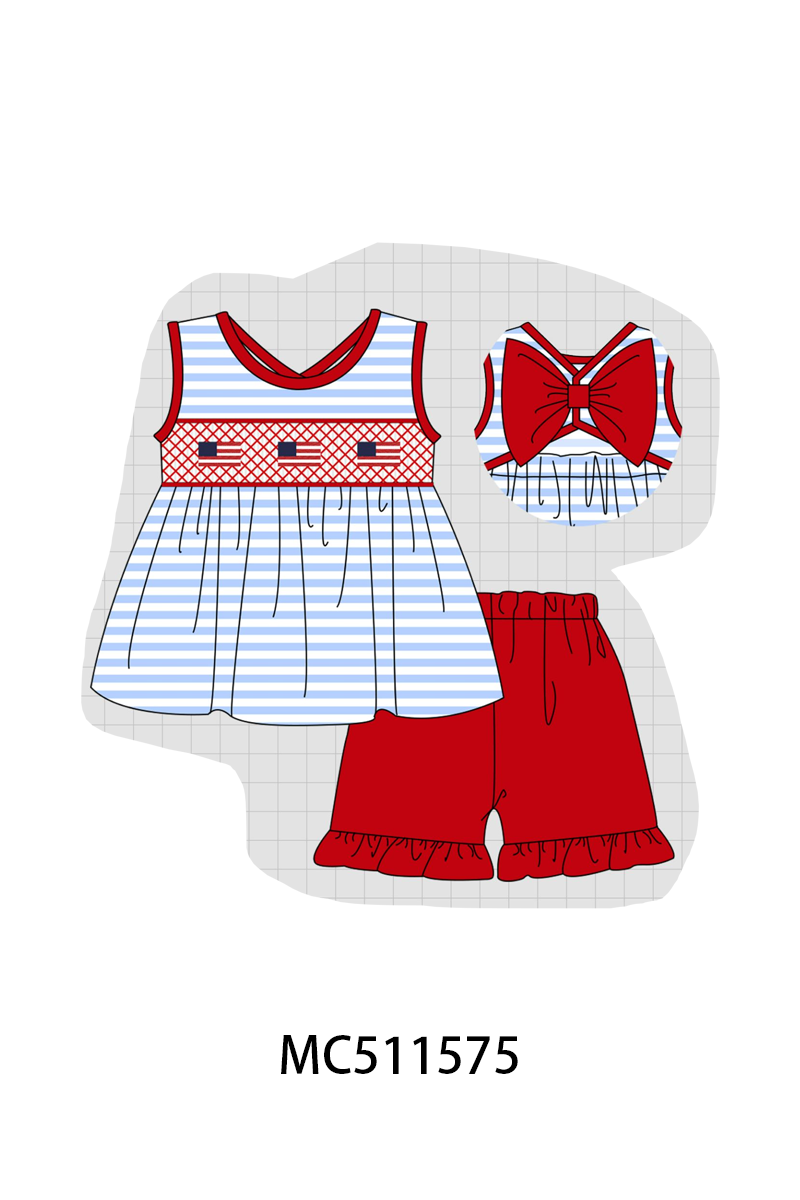 JULY 4TH FLAG MACHINE SMOCKS COLLECTION - ETA MAY