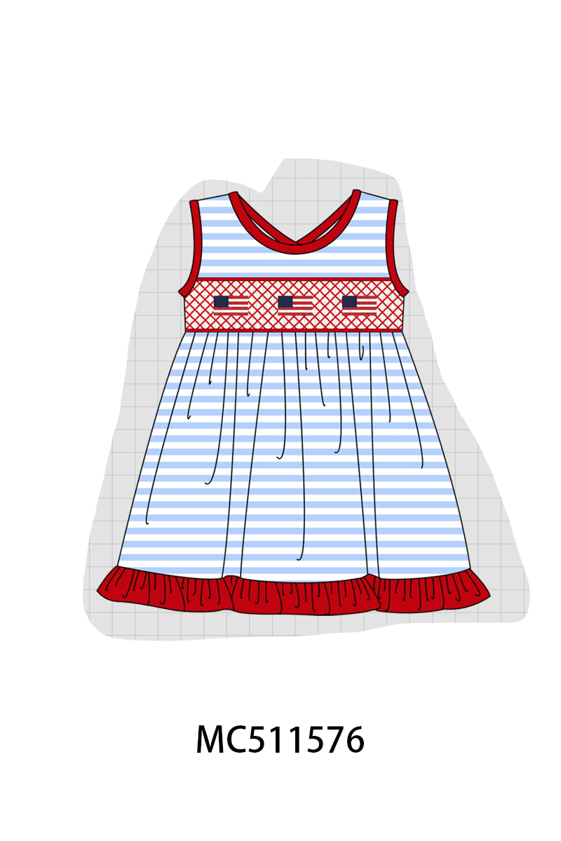 JULY 4TH FLAG MACHINE SMOCKS COLLECTION - ETA MAY