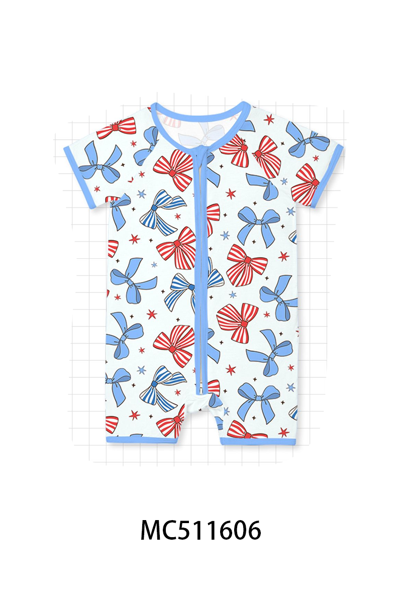 PATRIOTIC BOW BAMBOO PJS COLLECTION - ETA MAY
