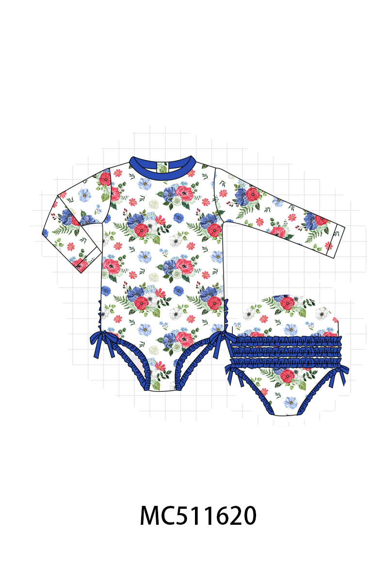 RED, WHITE, & NAVY BLUE FLOWERS COLLECTION - ETA MAY