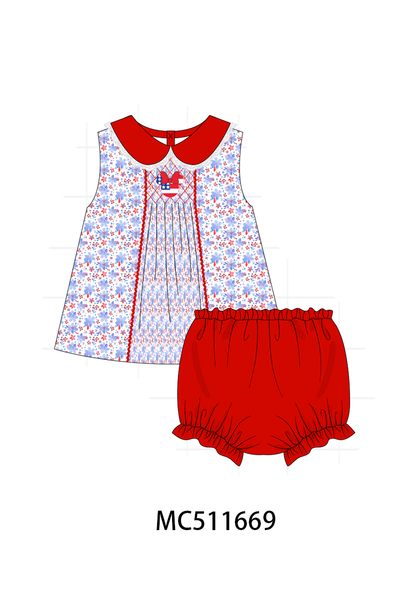 PATRIOTIC SMOCKED MICKEY - ETA MAY