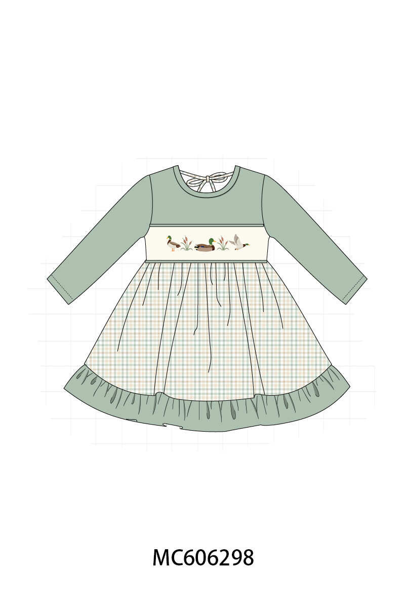 PO95 Sage duck embroidery plaid collection 2
