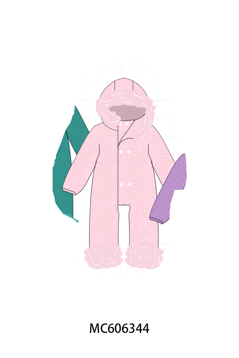 PO95 Multicolored fleece hoodie romper collection