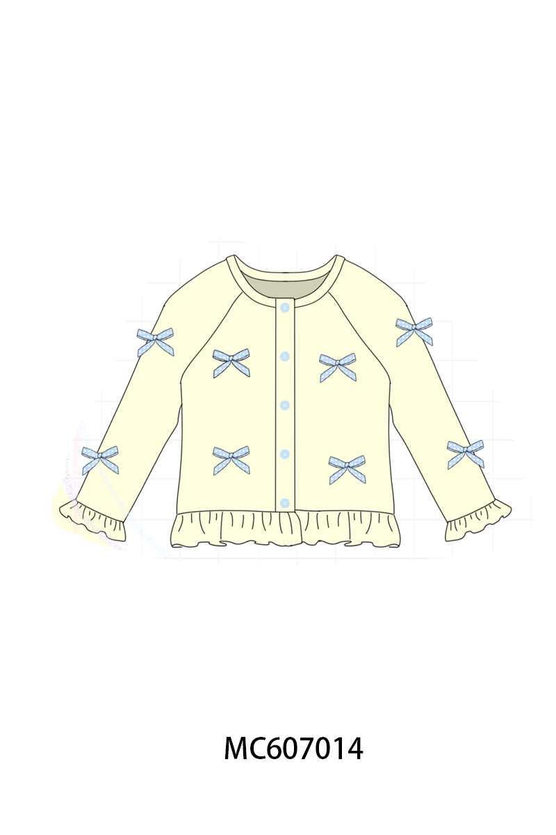 BOW RUFFLE CARDIGAN (ETA EARLY JAN)