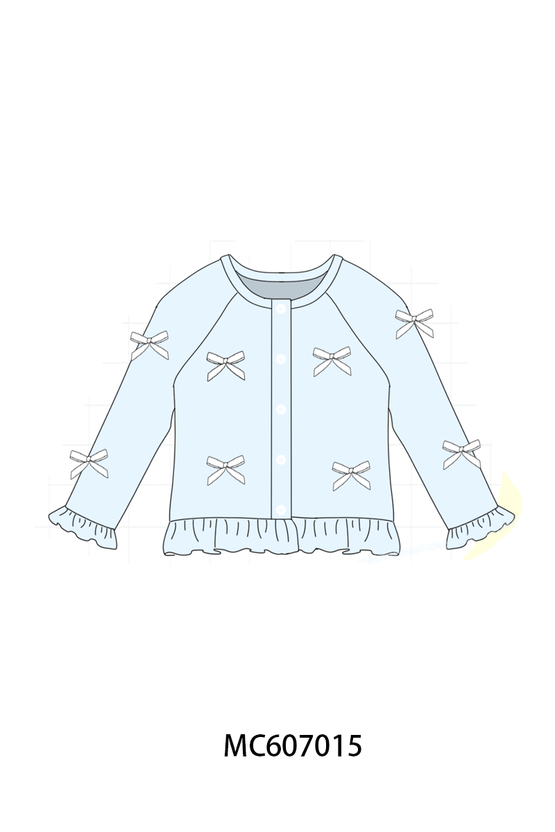 BOW RUFFLE CARDIGAN (ETA EARLY JAN)