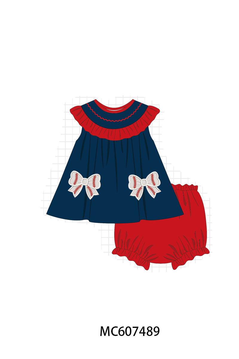 EMBRODIERY BOW BASEBALL-ETA JAN