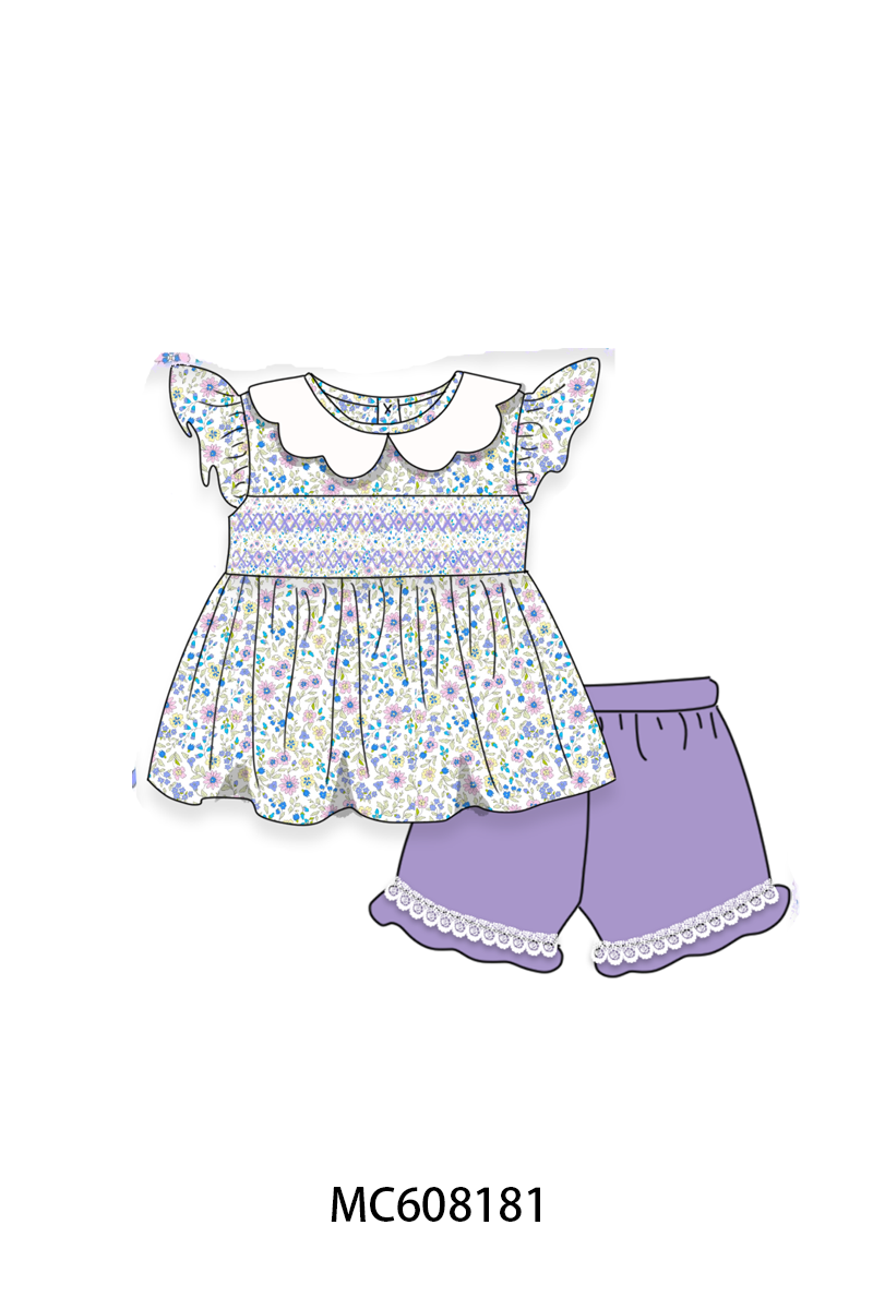 PURPLE FLORAL SMOCKED COLLECTION - ETA FEB