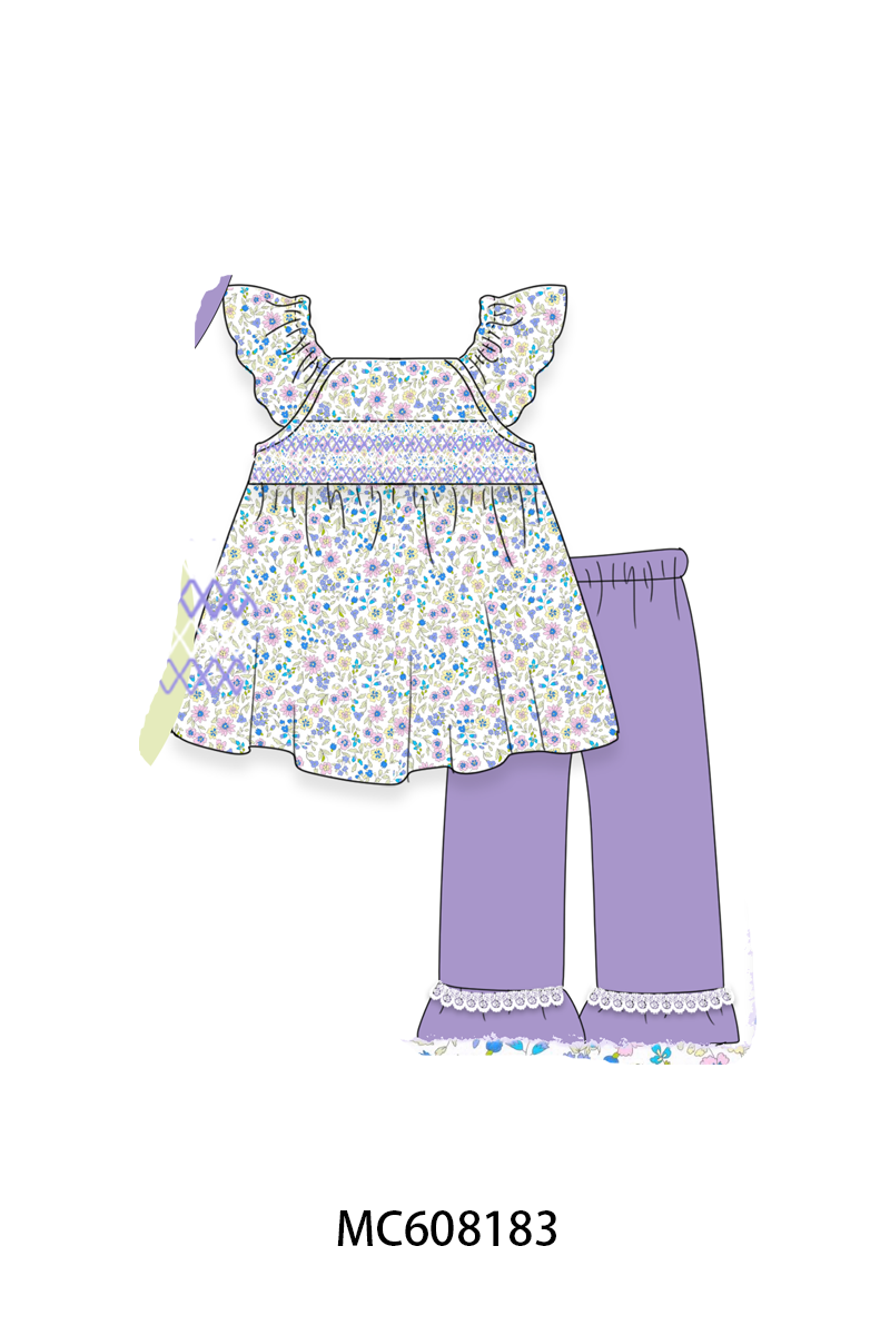 PURPLE FLORAL SMOCKED COLLECTION - ETA FEB