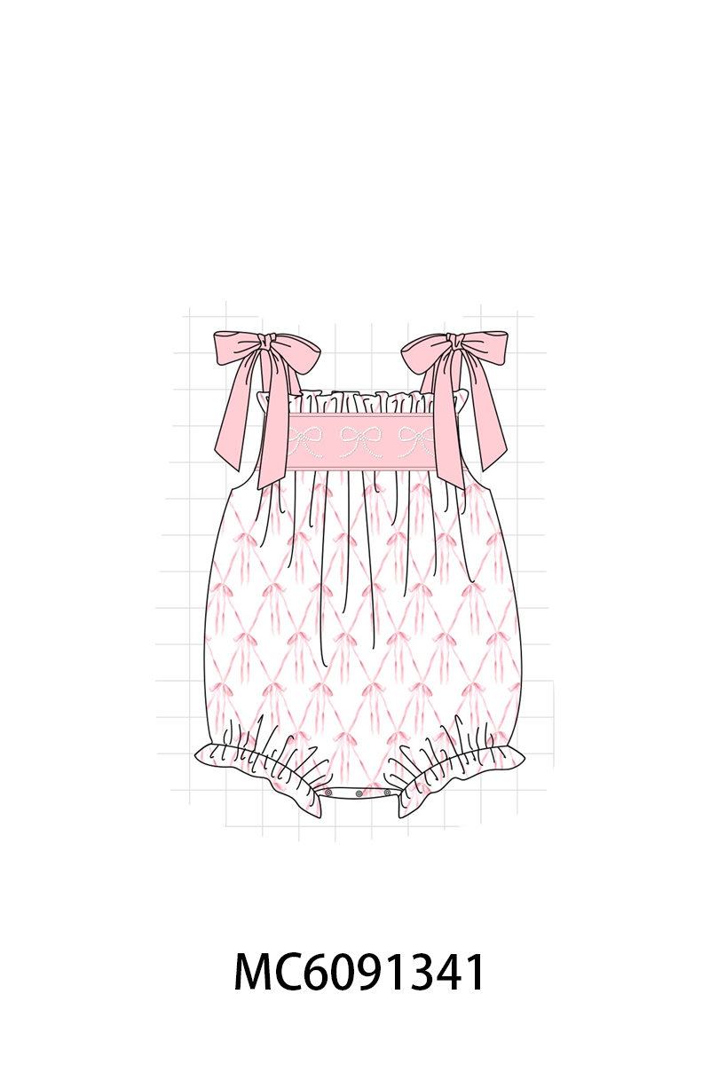 PINK BOWS EMBRODIERY-ETA APRIL