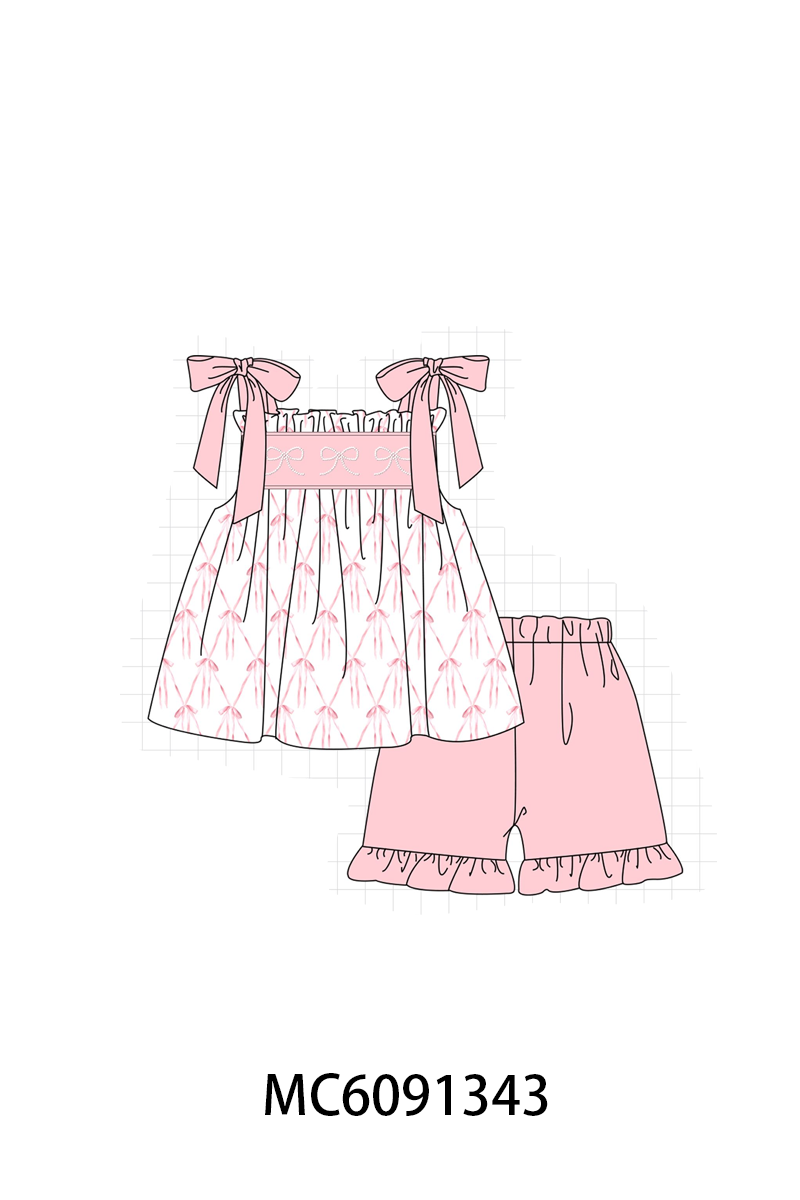 PINK BOWS EMBRODIERY-ETA APRIL