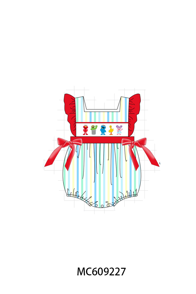 STRIPE SESAME STREET EMBROIDERY COLLECTION-ETA LATE FEB