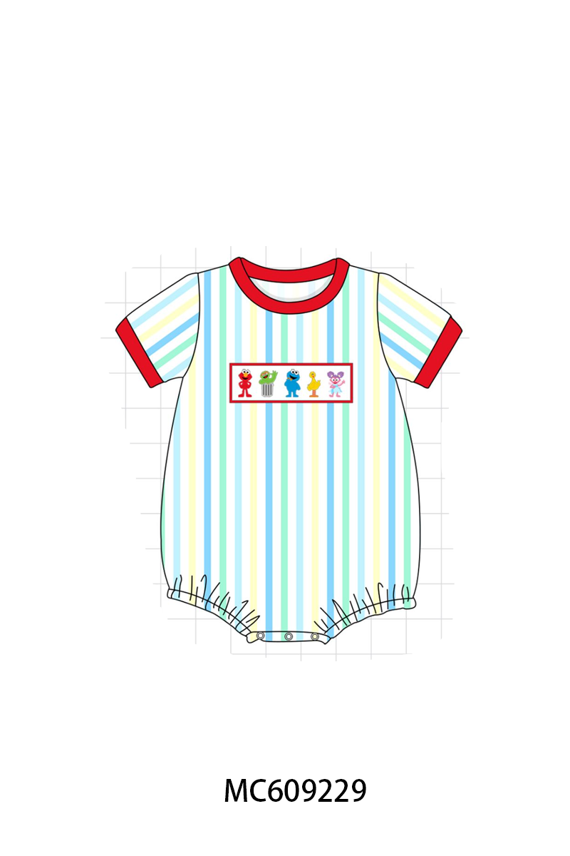 STRIPE SESAME STREET EMBROIDERY COLLECTION-ETA LATE FEB