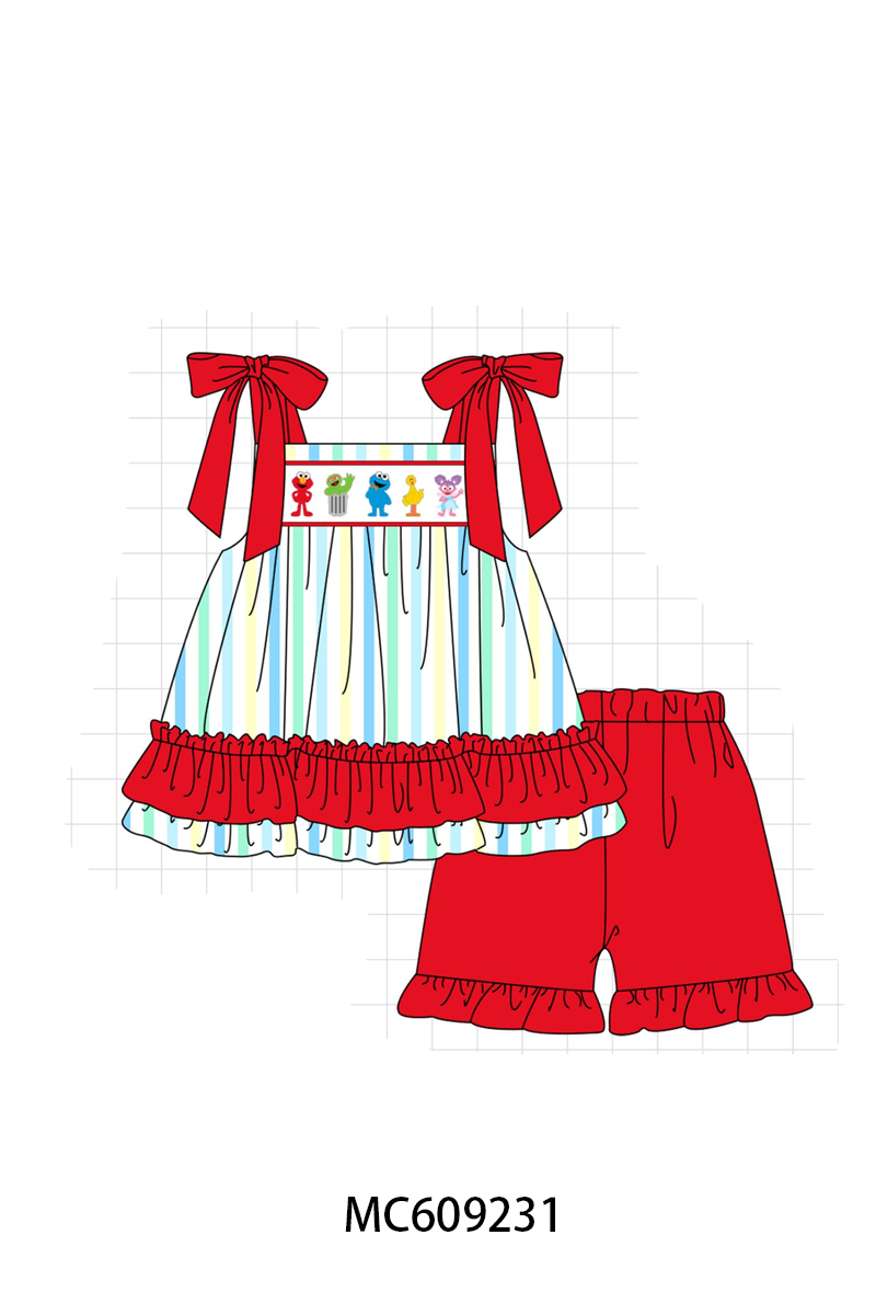 STRIPE SESAME STREET EMBROIDERY COLLECTION-ETA LATE FEB
