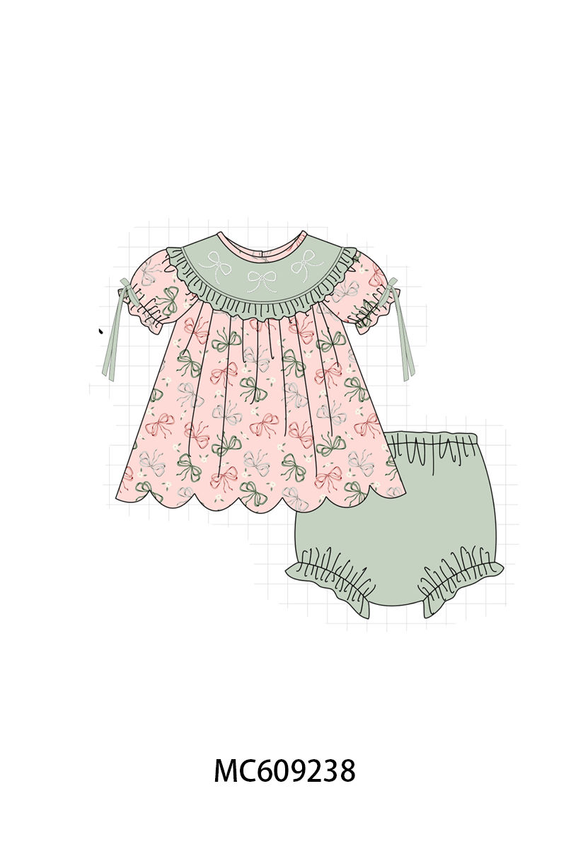 PINK BOW EMBRODIERY COLLECTION-ETA LATE FEB
