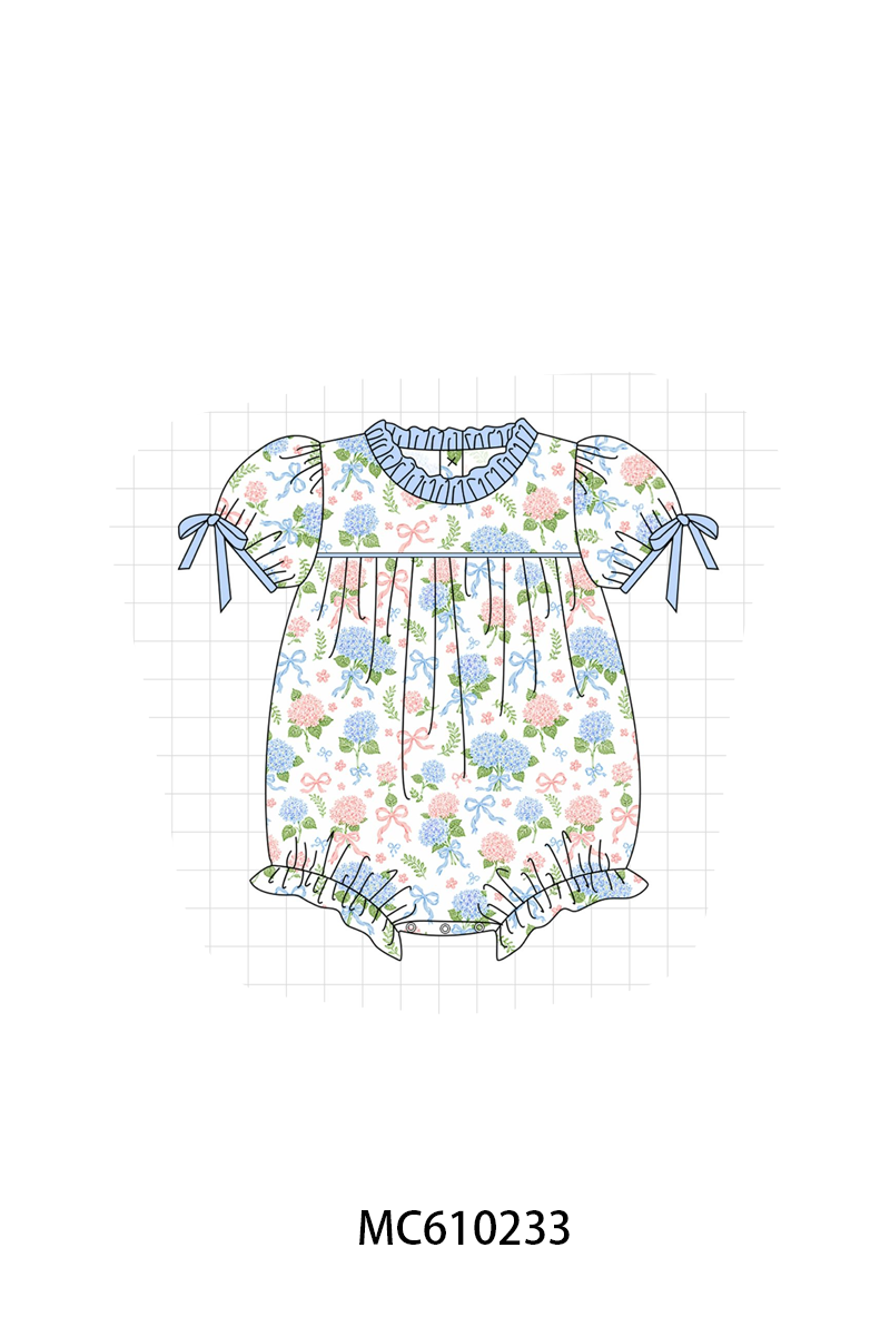 BLUE HYDRANGEA BOW PRINT-ETA APRIL