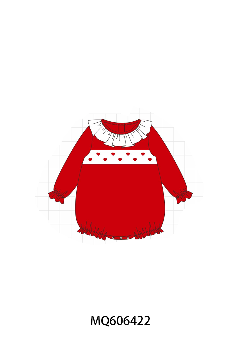 EMBROIDERY SIMPLE RED HEARTS COLLECTION (ETA LATE DEC)