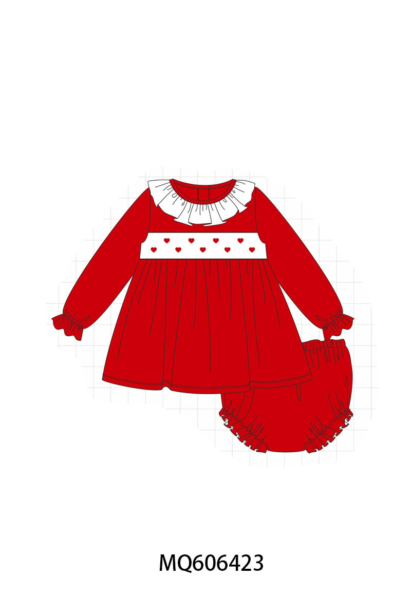 EMBROIDERY SIMPLE RED HEARTS COLLECTION (ETA LATE DEC)