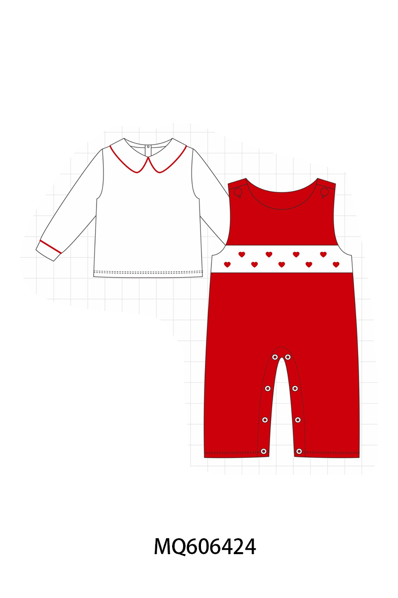 EMBROIDERY SIMPLE RED HEARTS COLLECTION (ETA LATE DEC)