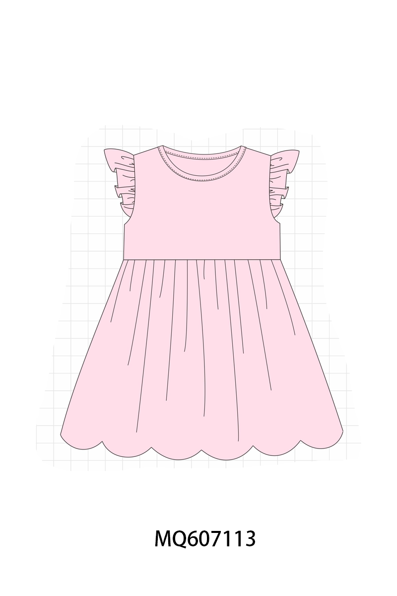 GIRLS BASIC RUFFLE DRESS-ETA FEB