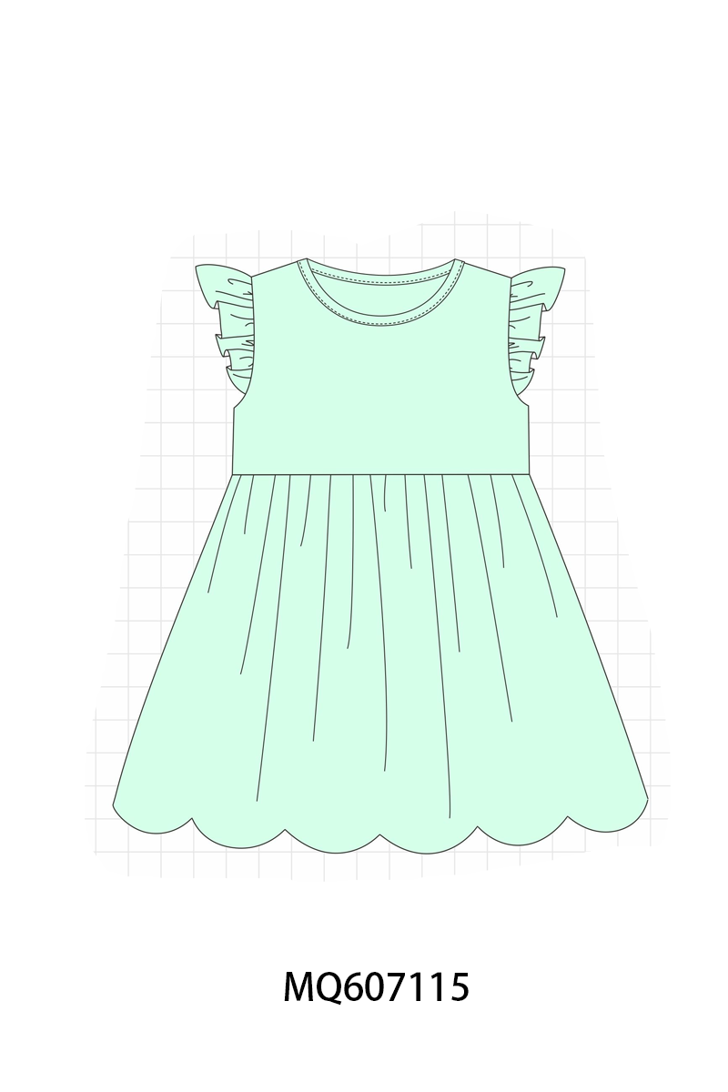 GIRLS BASIC RUFFLE DRESS-ETA FEB