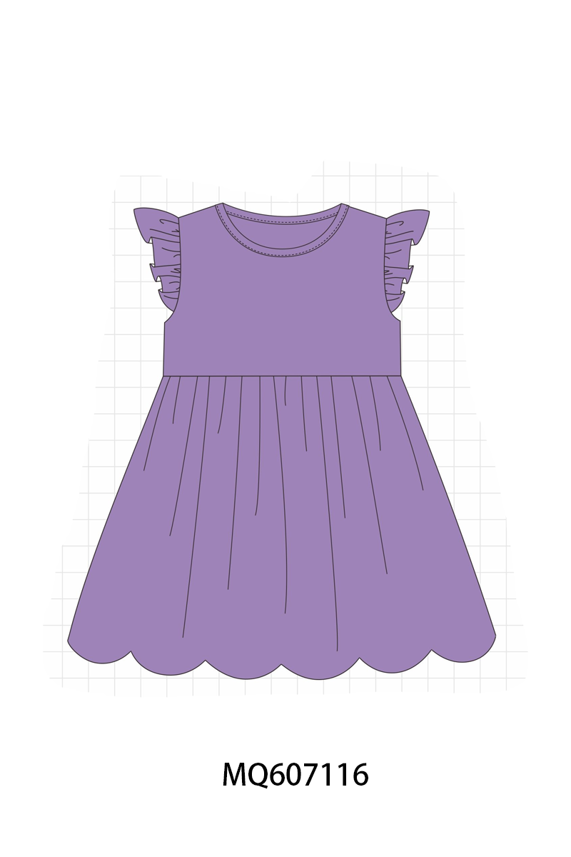 GIRLS BASIC RUFFLE DRESS-ETA FEB